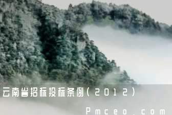 云南省招标投标条例(2012)