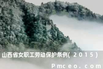 山西省女职工劳动保护条例(2015)